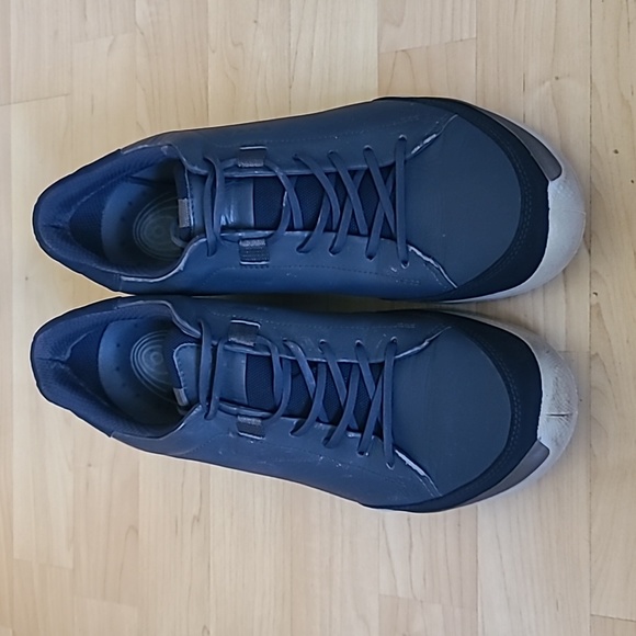 Ecco Golf Boom Hybrid SpikeLess Shoes Yak Leather Blue Men Size 12-12.5 - Picture 3 of 9